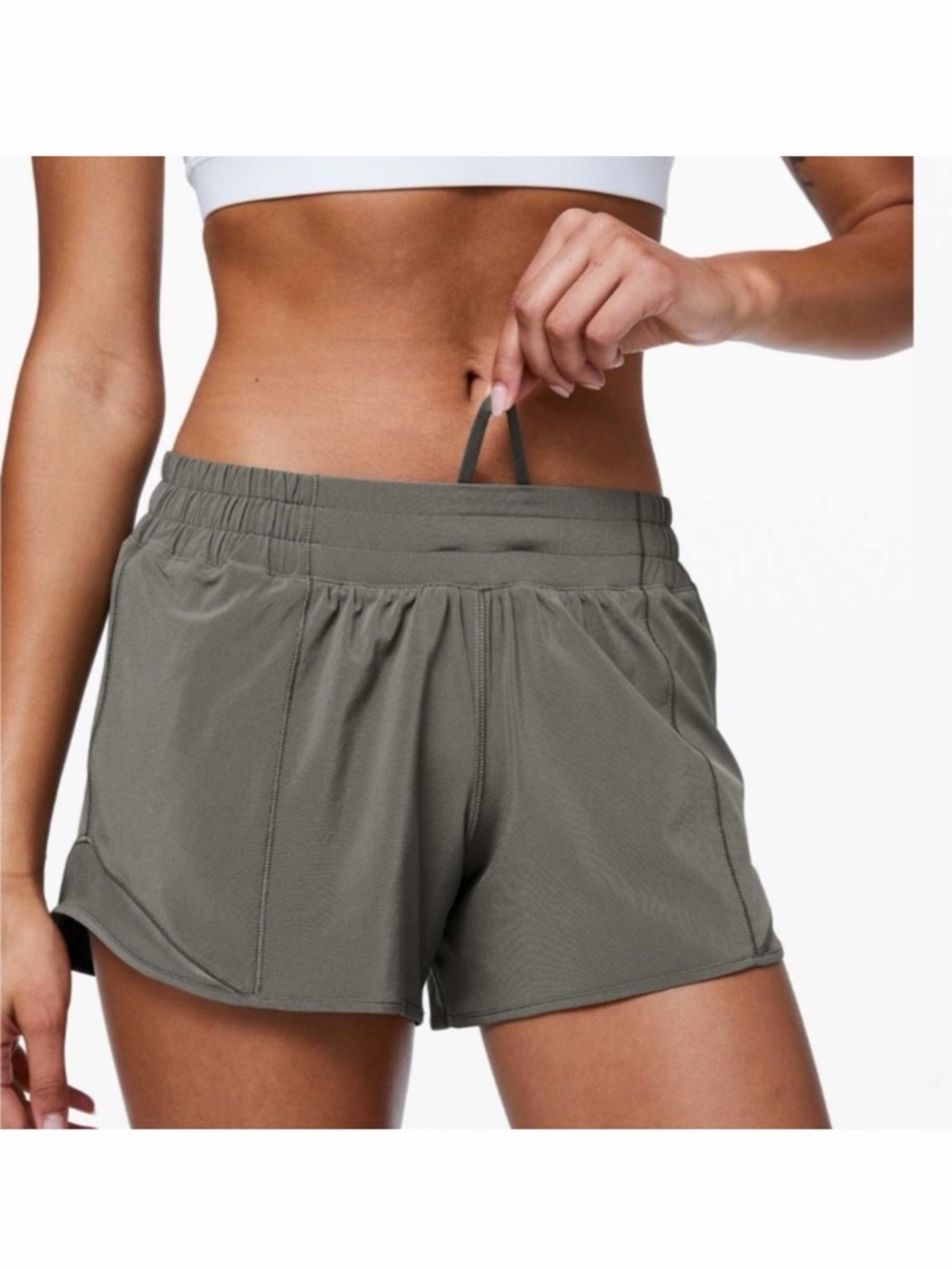 Lululemon Hotty Hot 3” shorts gray sage ladies 8